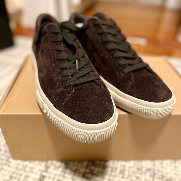 Water Resistant Suede Low Profile Court Sneaker - Picture 4 of 5